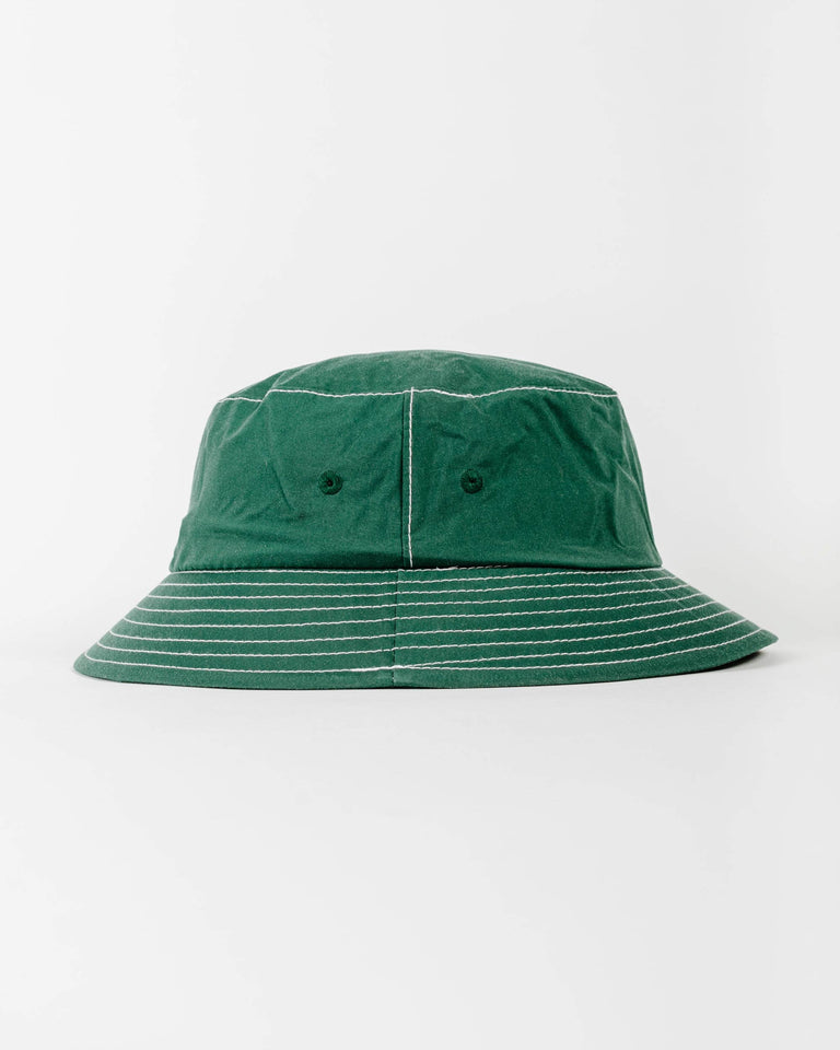 Lite Year Japanese Nylon Taffeta Bucket Hat Varsity Green