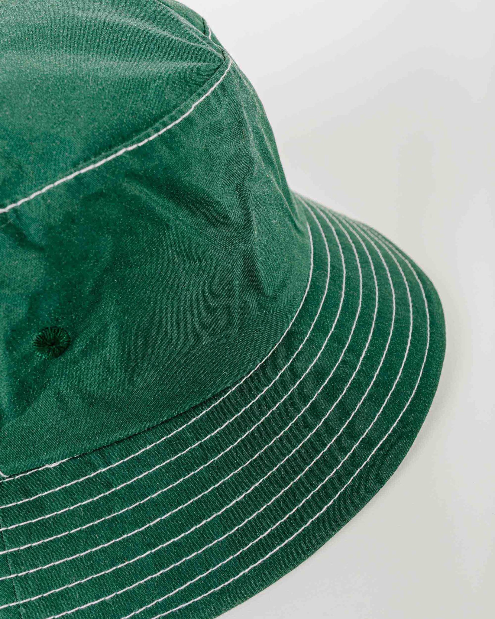 Lite Year Japanese Nylon Taffeta Bucket Hat Varsity Green Details