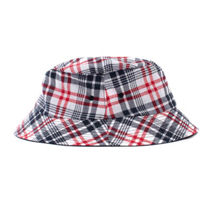 Lite Year Madras Plaid Bucket Hat Red Check