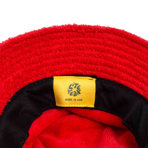 Lite Year Terry Bucket Hat Red Inside