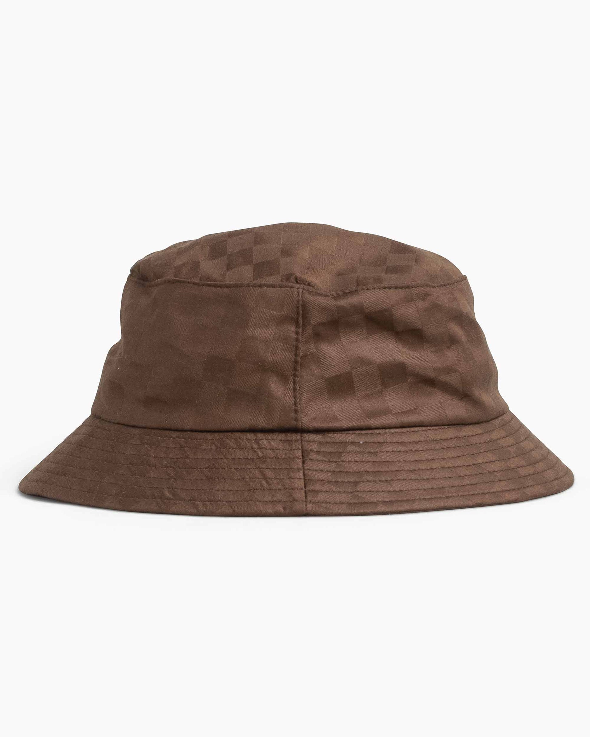 Lite Year Tonal Dobby Check Bucket Hat Brown