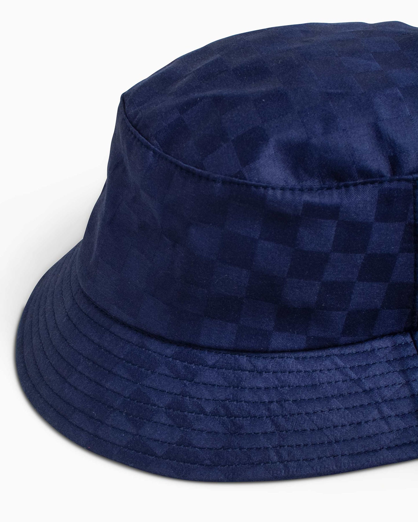 Lite Year Tonal Dobby Check Bucket Hat Navy Details