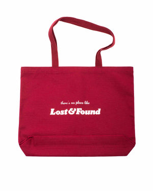 Lost & Found Canvas Tote Bag There's No Place Like Home Back