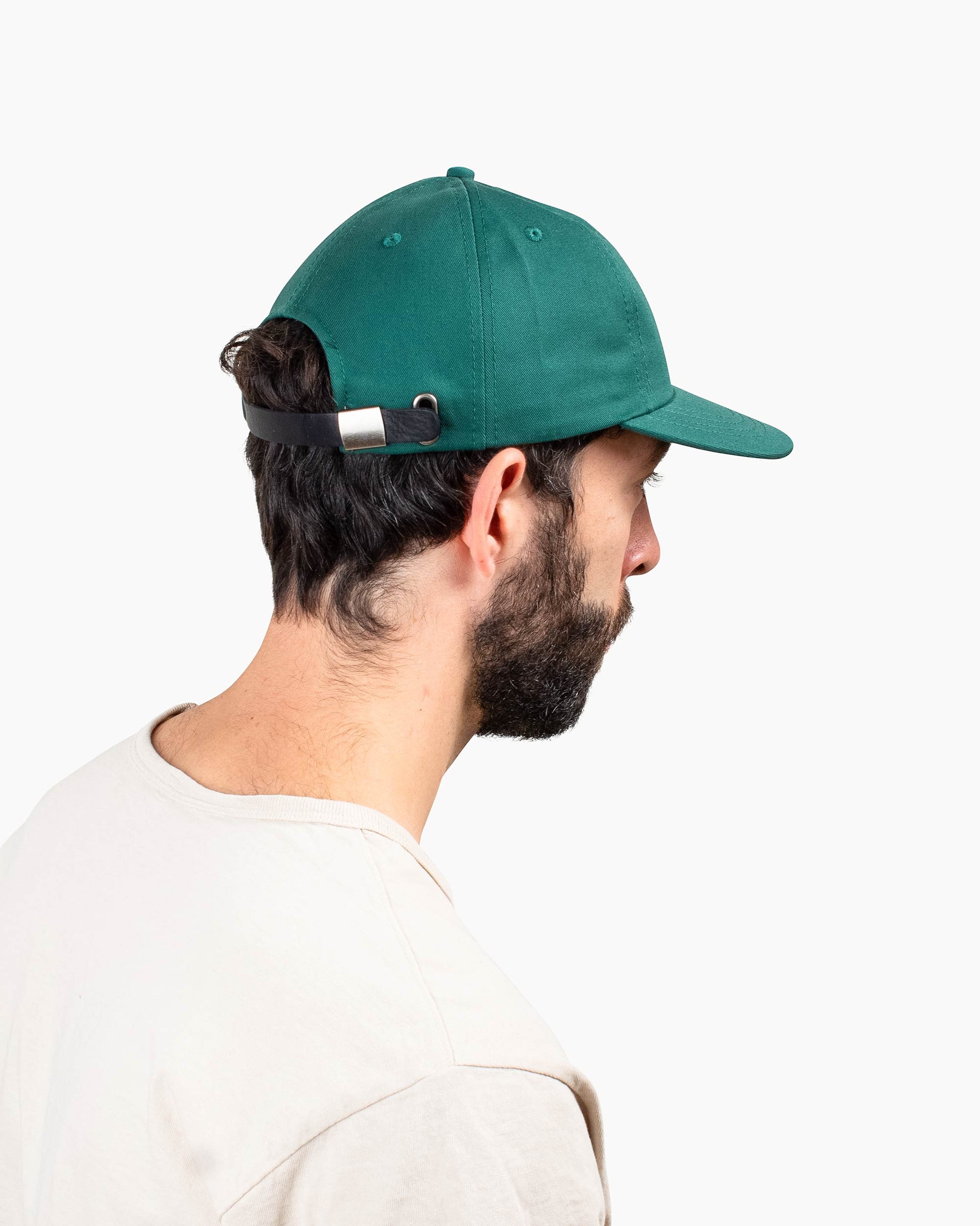 Lost & Found Cotton Twill Cap Dark Green Back