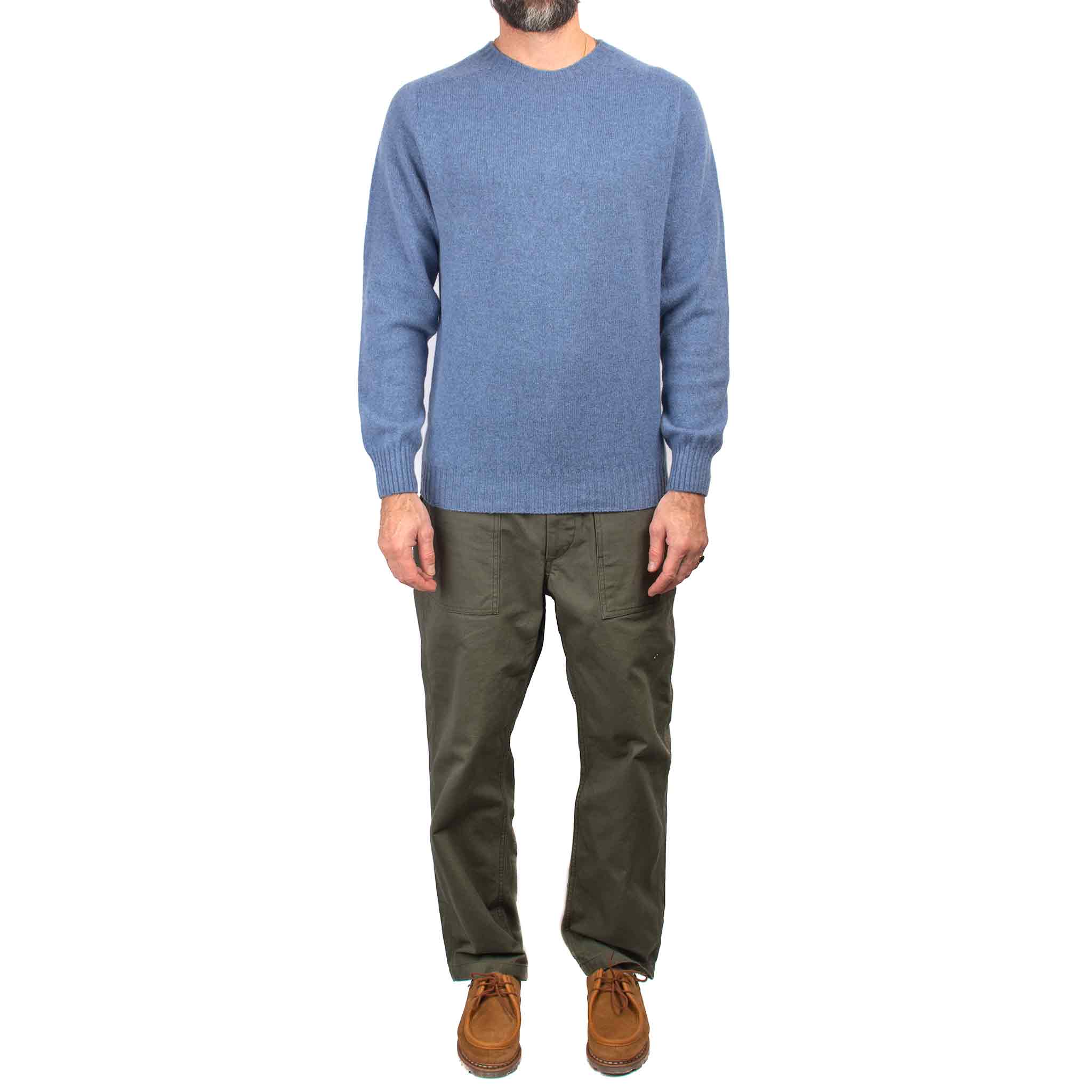 Lost & Found Lambswool Sweater Blue Magic Model