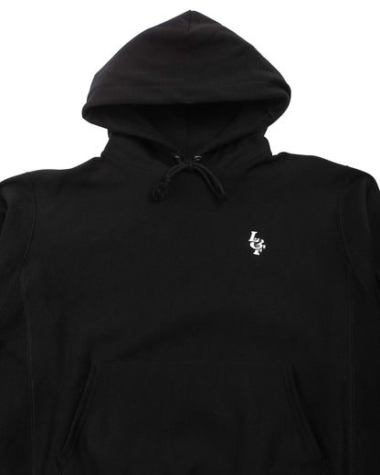 Lost & Found Reverse Weave Hoodie Black Detail