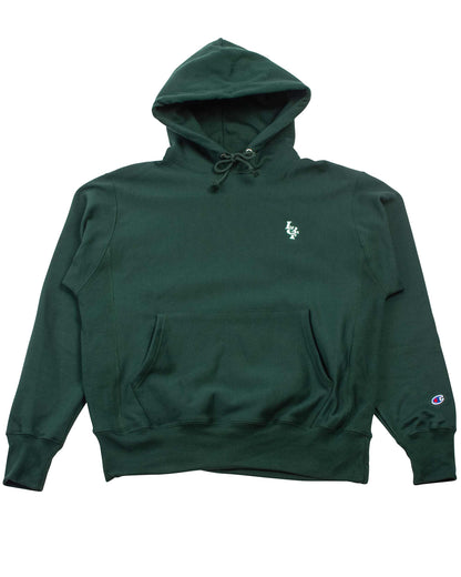 Lost & Found Reverse Weave Hoodie Dark Green