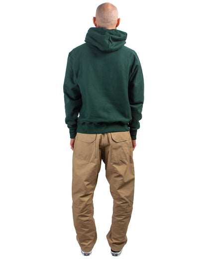 Lost & Found Reverse Weave Hoodie Dark Green Back