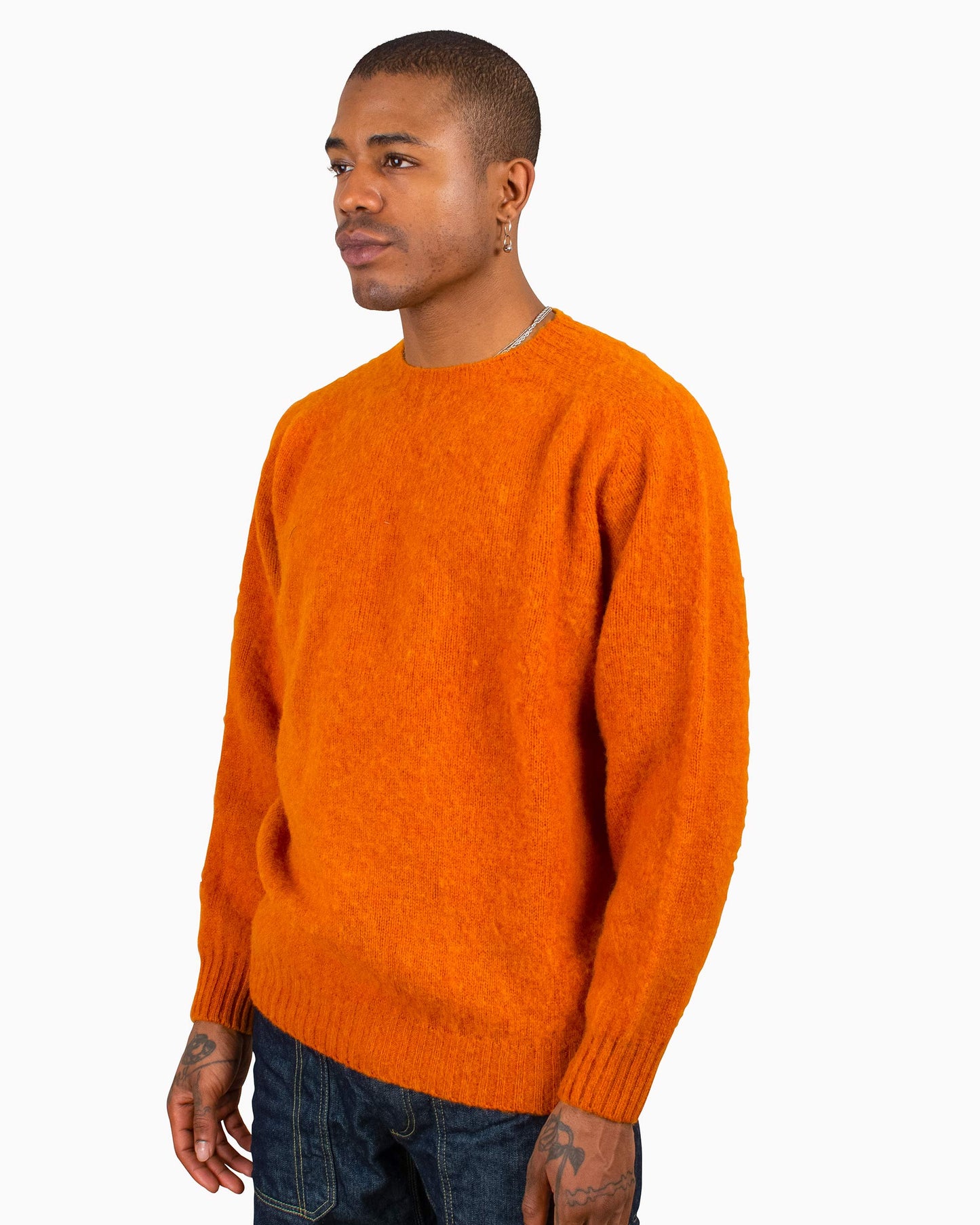 Lost & Found Shaggy Sweater Autumn Leaf Close