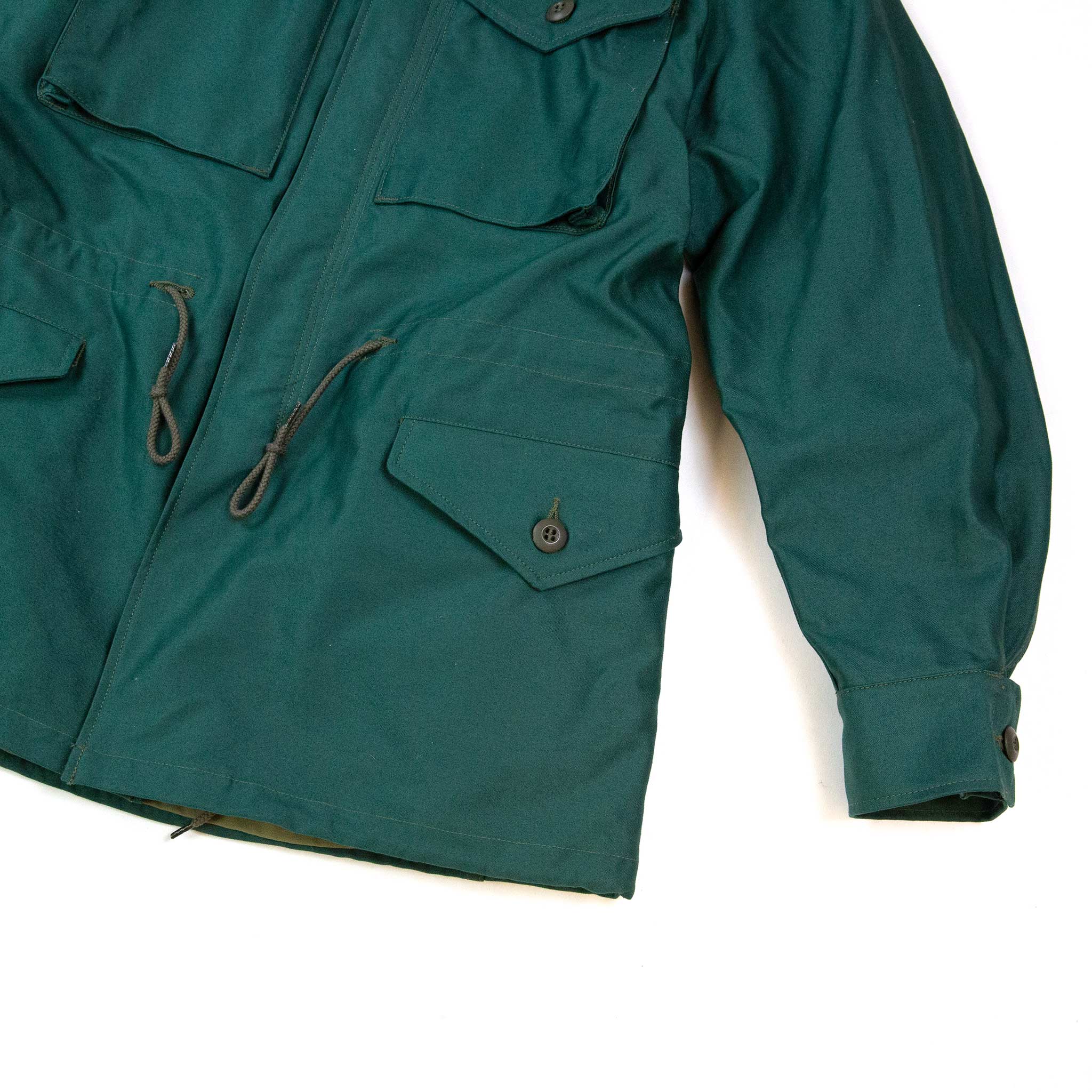 The Real McCoy's MJ21007 Coat, Man's, Cotton Wind Resistant Aggressor Green Bottom
