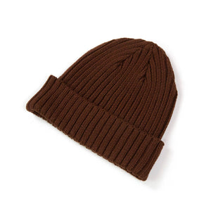 The Real McCoy's MA21014 Cotton Bronson Knit Cap Brown Side