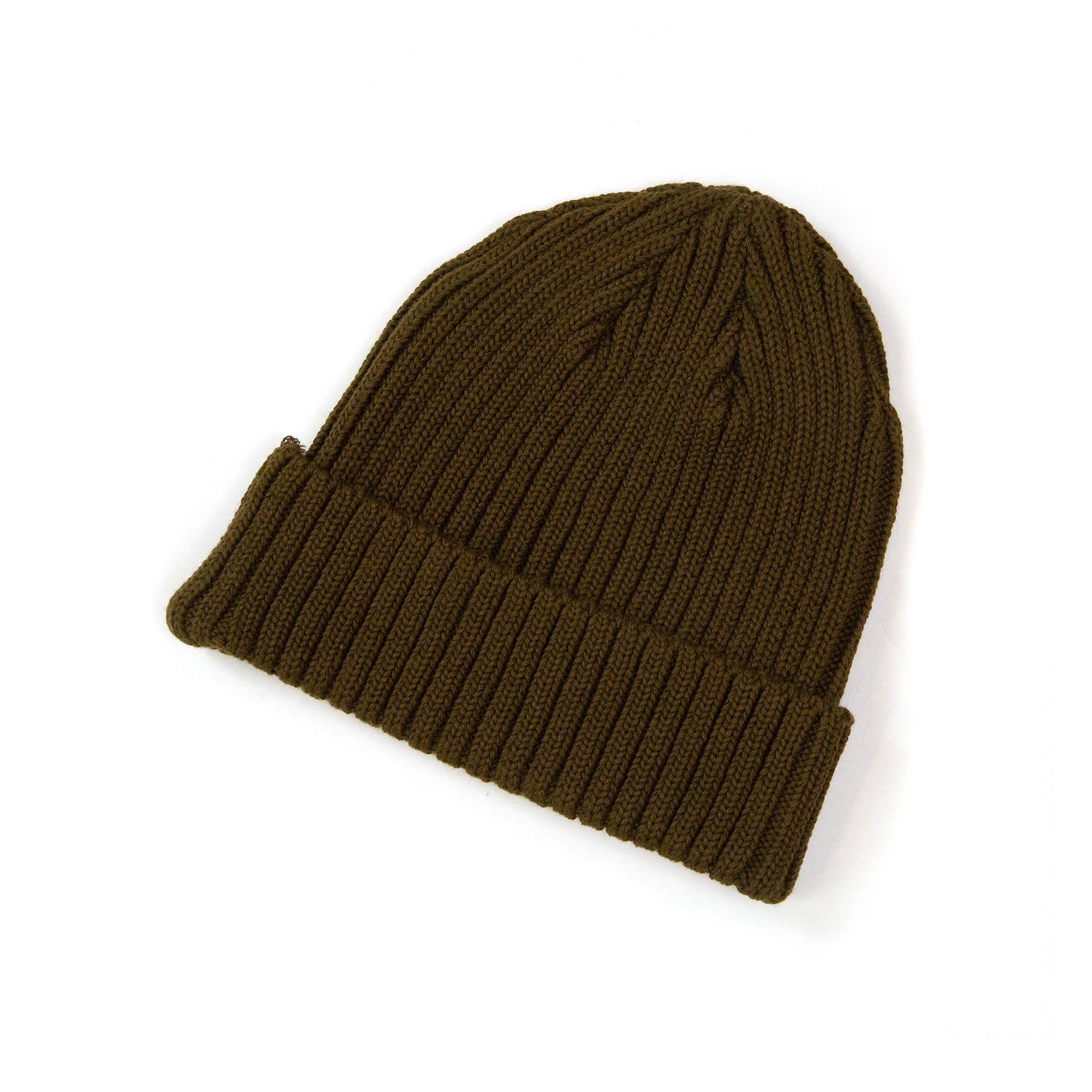 The Real McCoy's MA21014 Cotton Bronson Knit Cap Olive Side