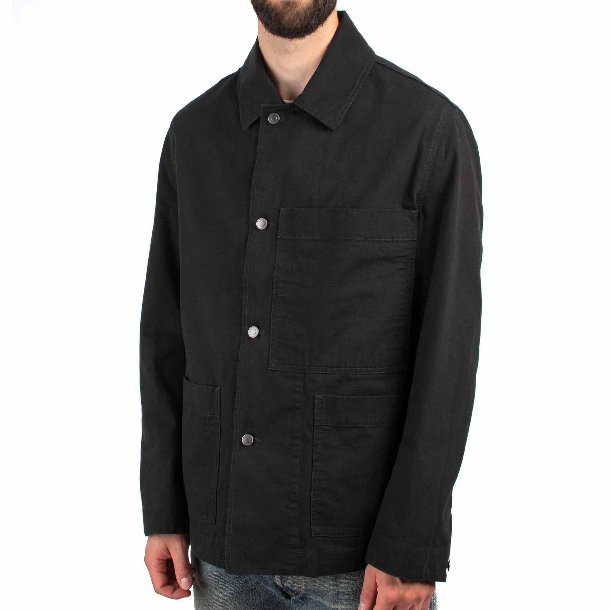 MHL Big Pocket Jacket Compact Cotton Drill Black Close