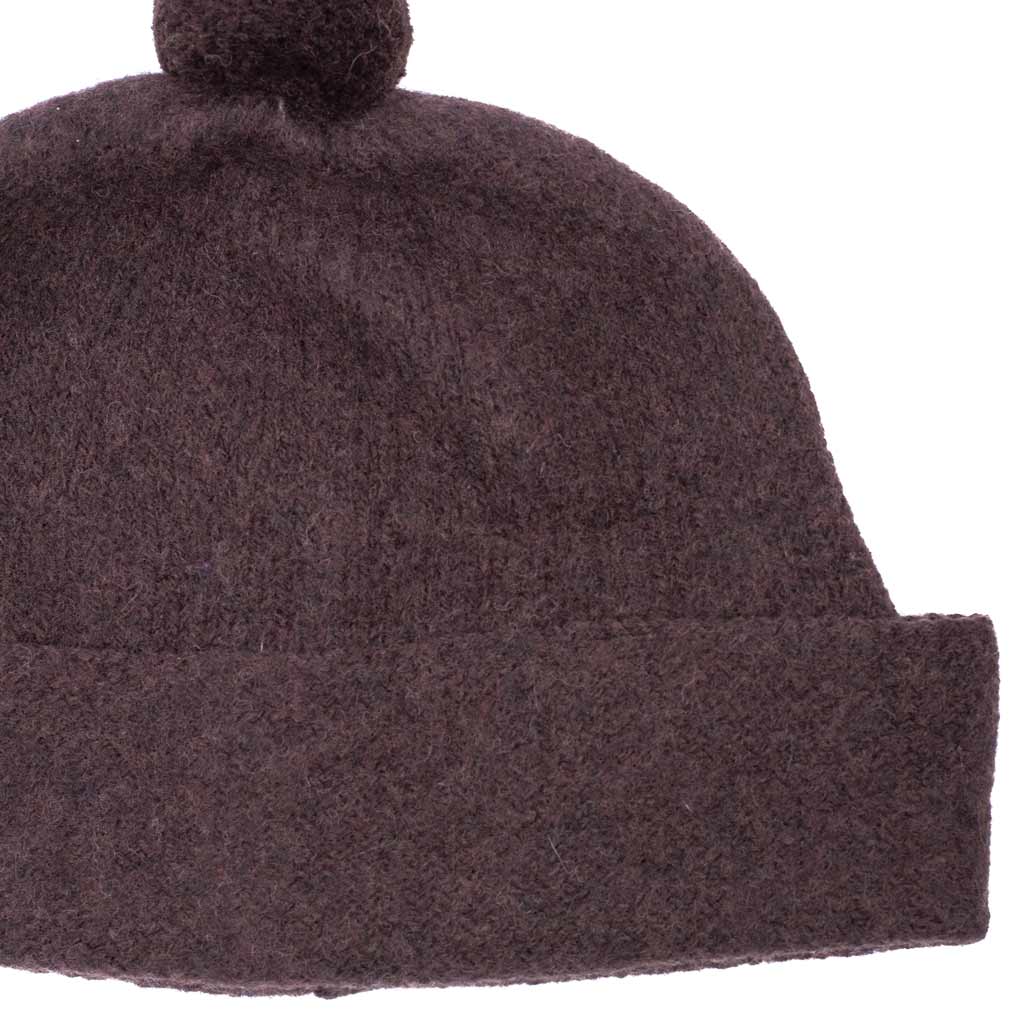 MHL Felted Hat Shetland Wool Conker Close