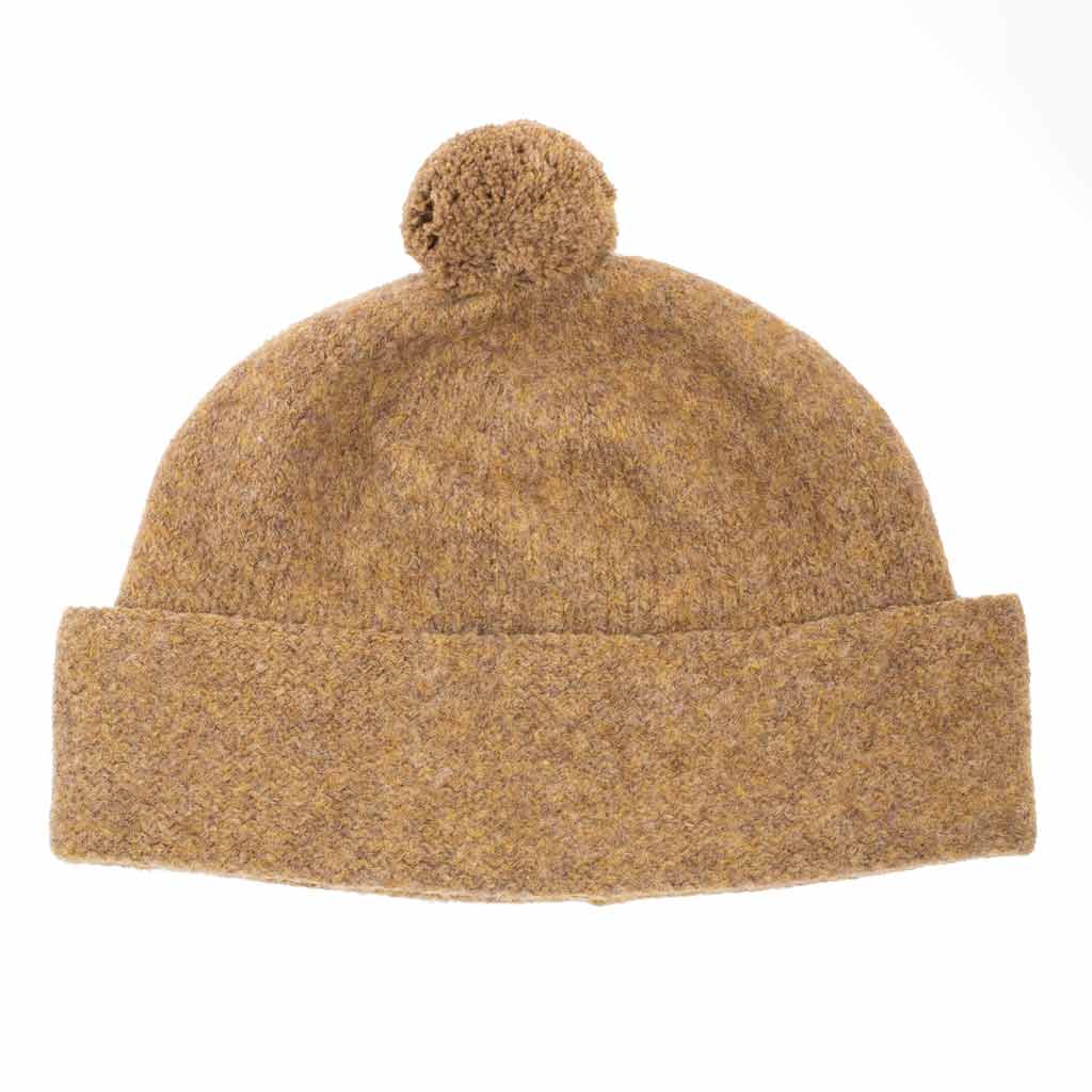 MHL Felted Hat Shetland Wool Mustard