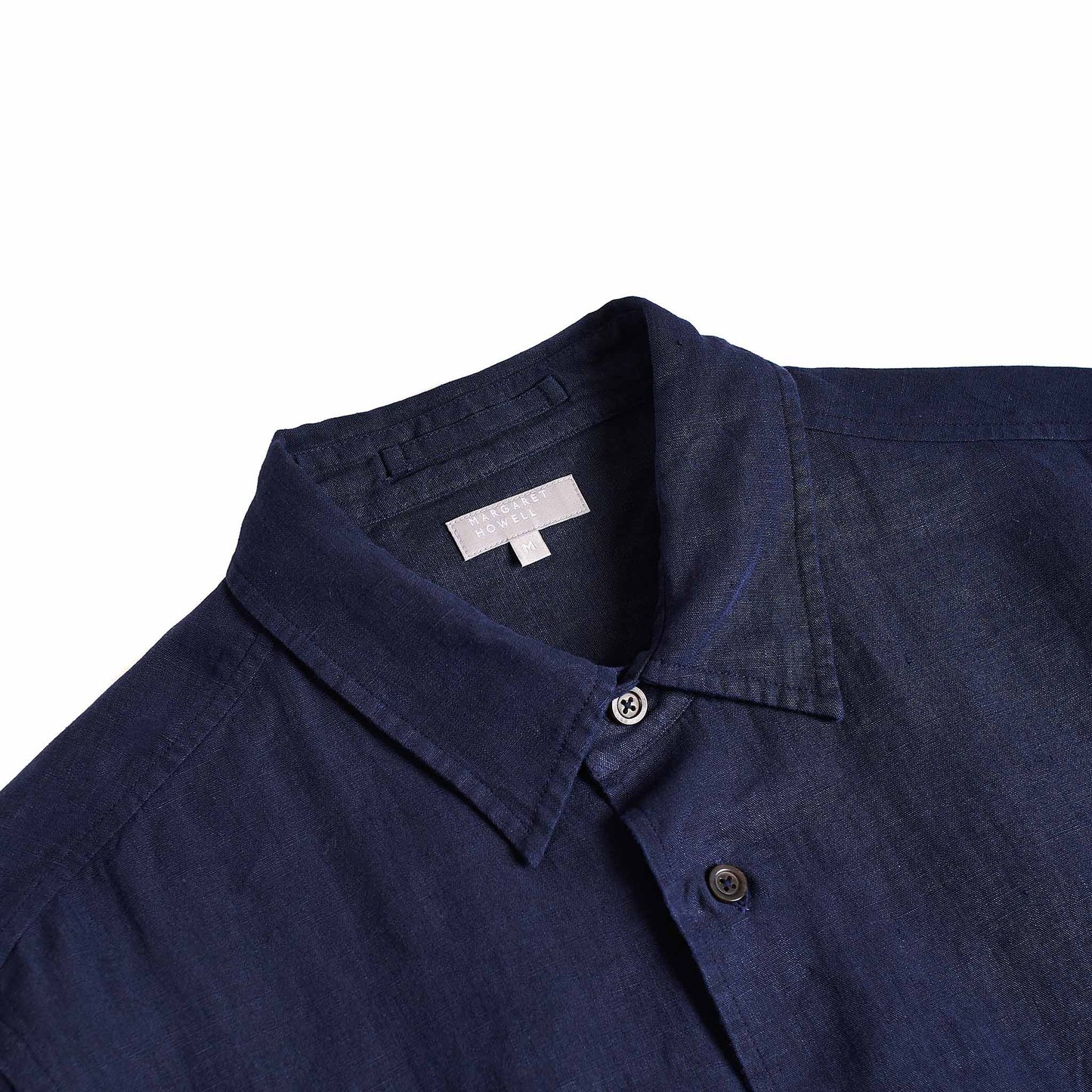 Margaret Howell Oversized Shirt Superfine Compact Linen Indigo