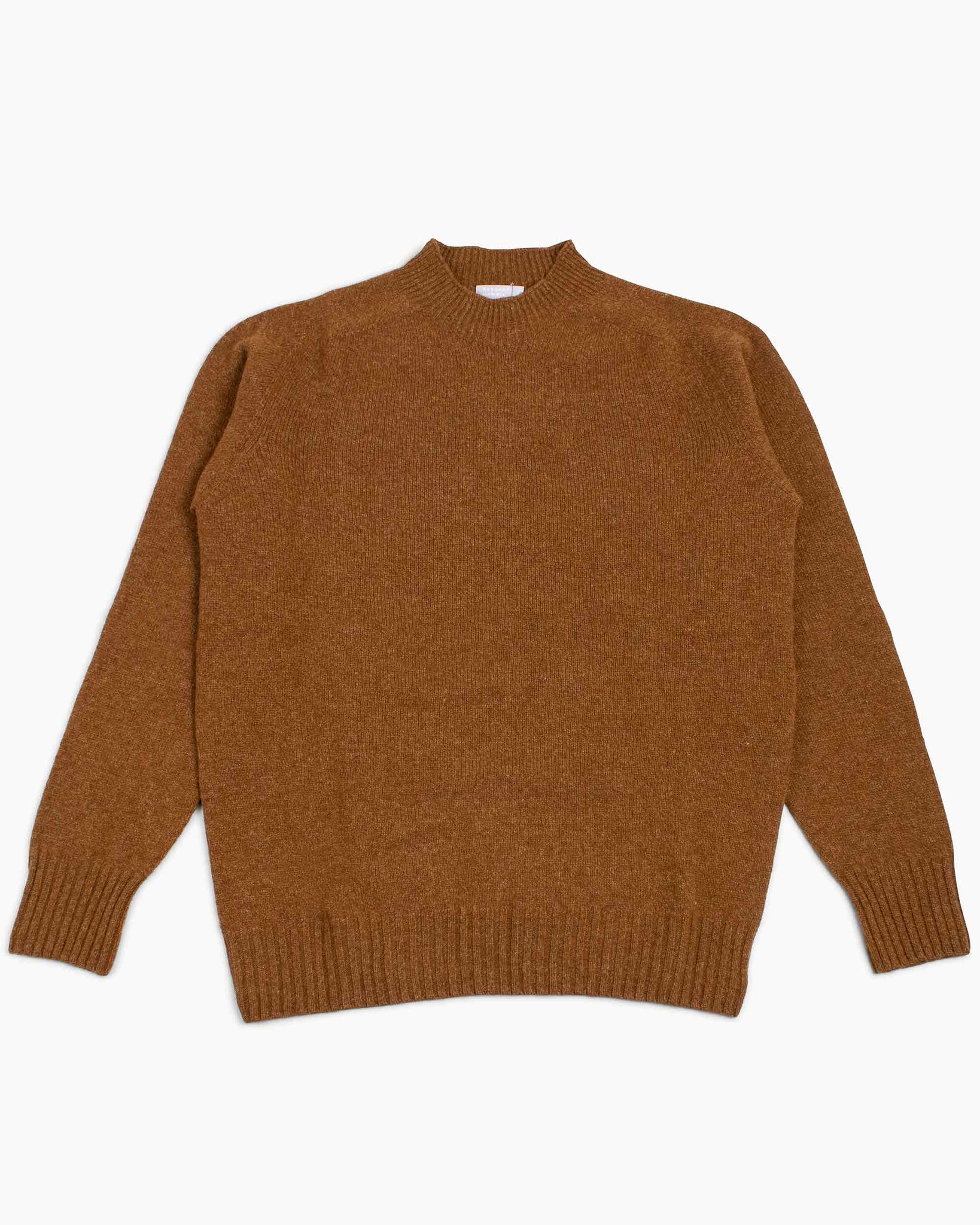 Margaret Howell Saddle Crew Merino Cashmere Twist Tobacco Twist