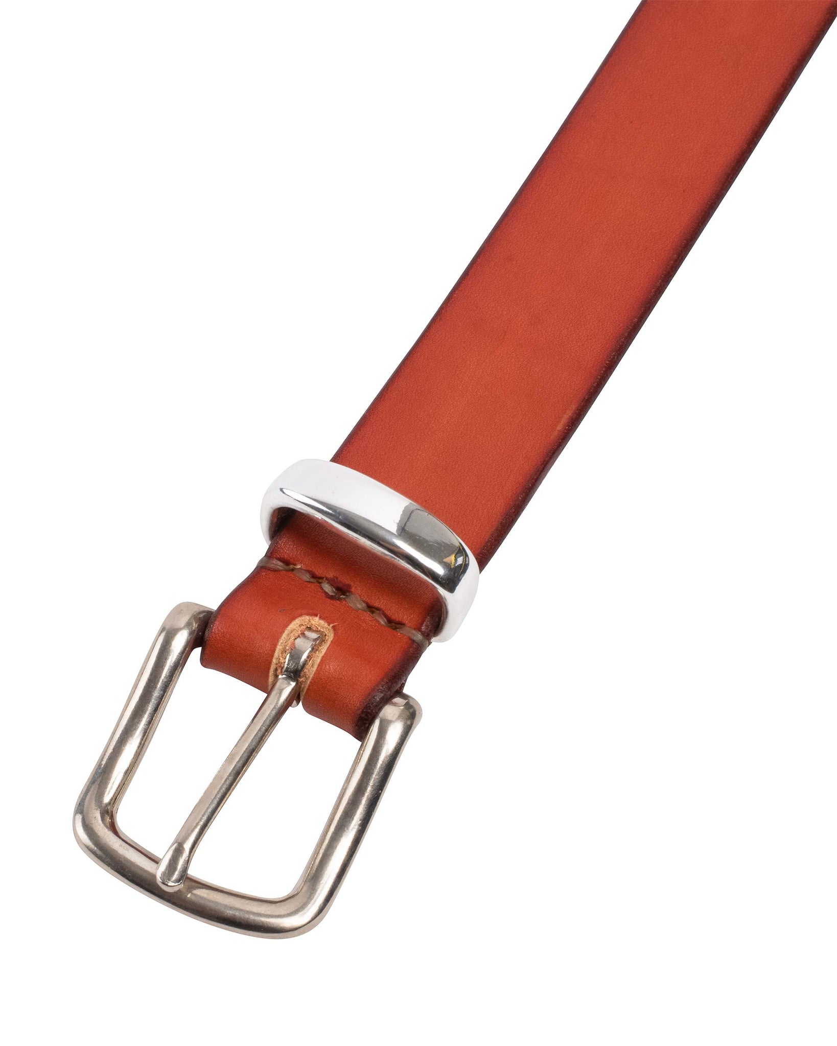Maximum Henry Slim Standard Belt With Metal Keeper Clay Details