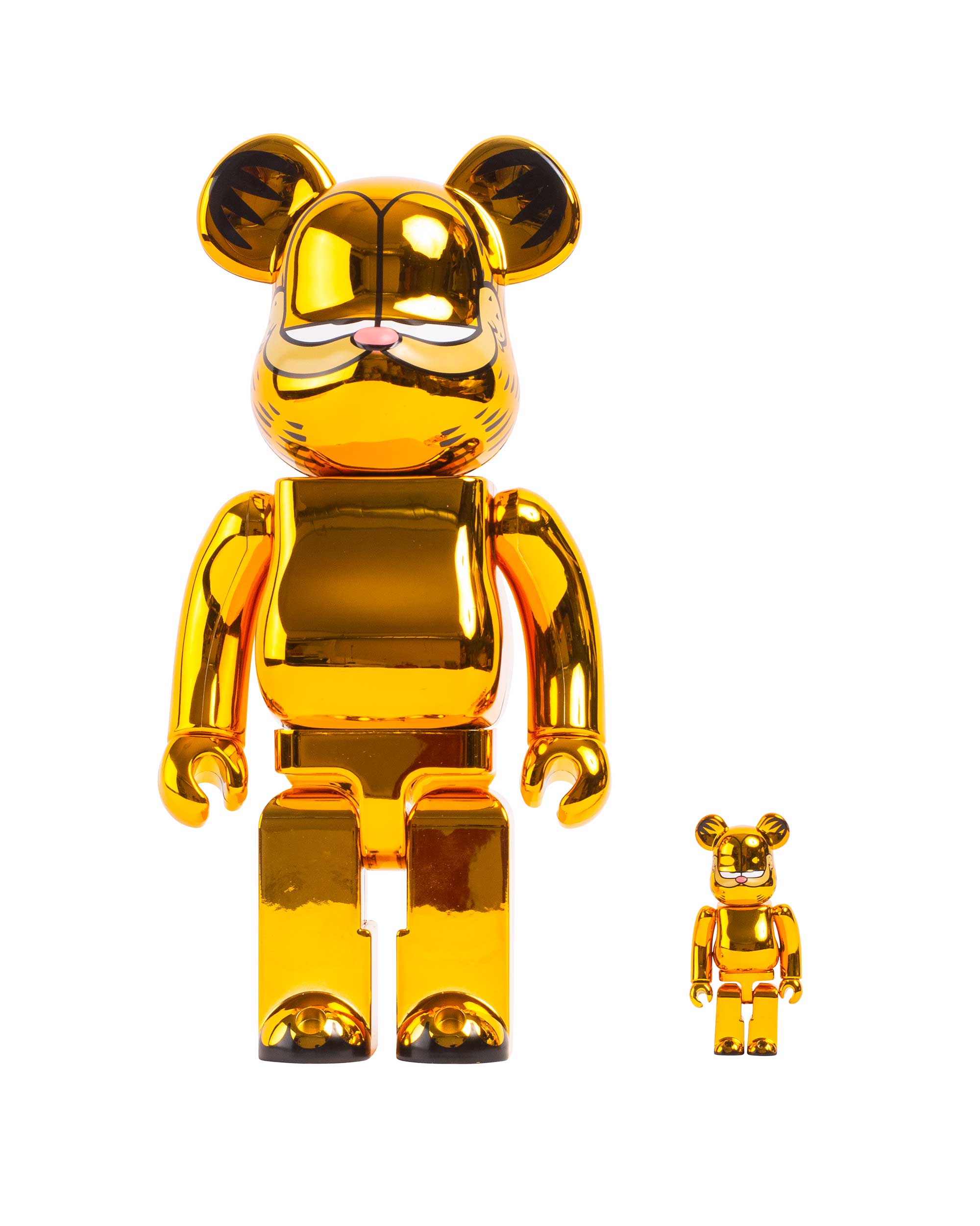 Medicom Toy Garfield Gold Chrome Ver. 100% + 400% Bearbrick