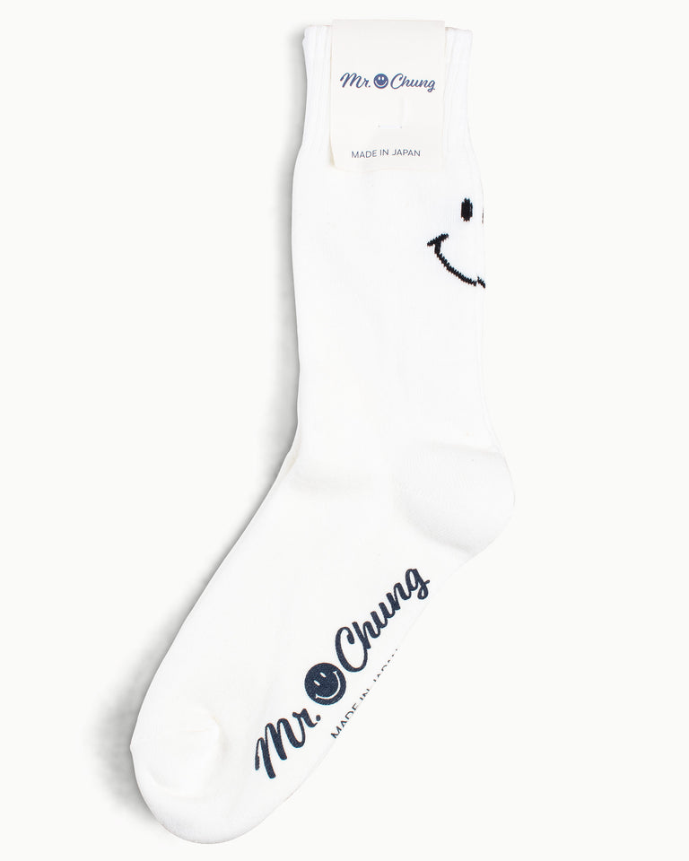 Mr. Chung Smiley Socks Off White