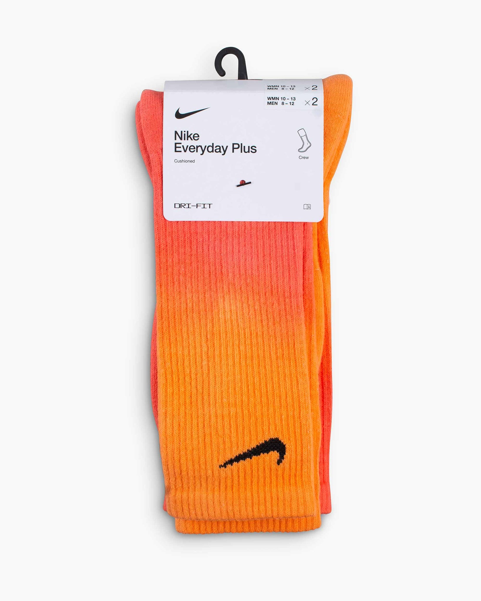 Nike Everyday Plus Cushioned Crew Socks Orange (2 Pack)