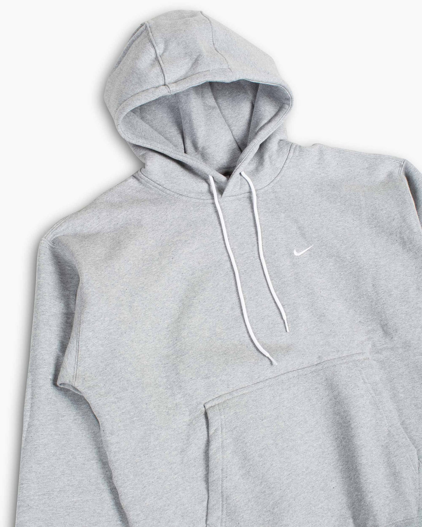 Nike Solo Swoosh Hoodie Dark Grey Heather Detail