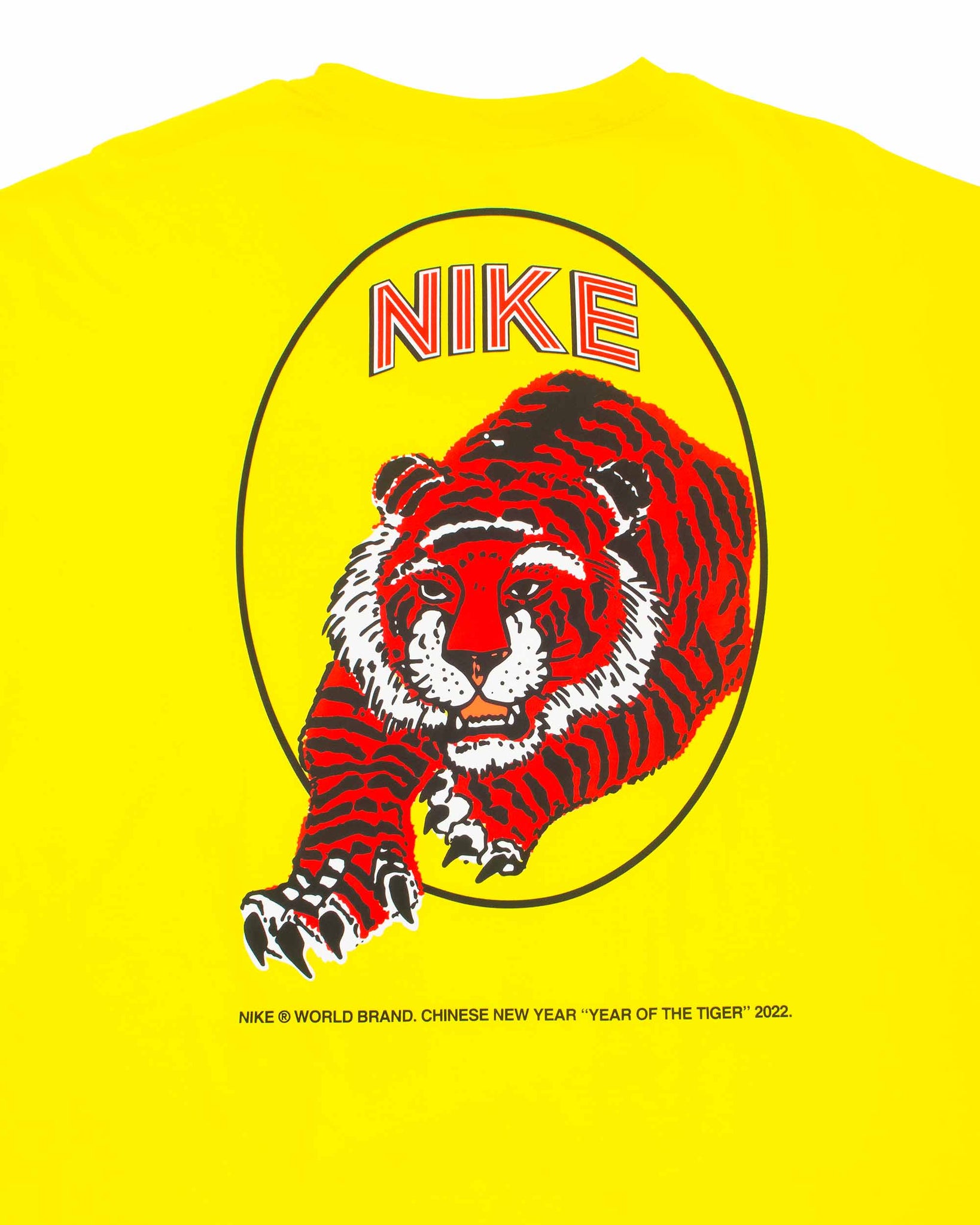 Nike Year Of The Tiger T-Shirt Midnight Optical Yellow Details Back