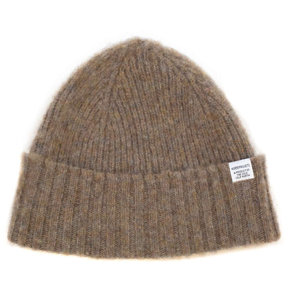 Norse Projects Brushed Lambswool Beanie Shale Stone