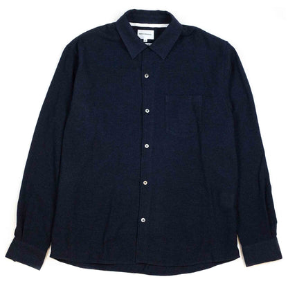 Norse Projects Carsten Light Wool Shirt Dark Navy