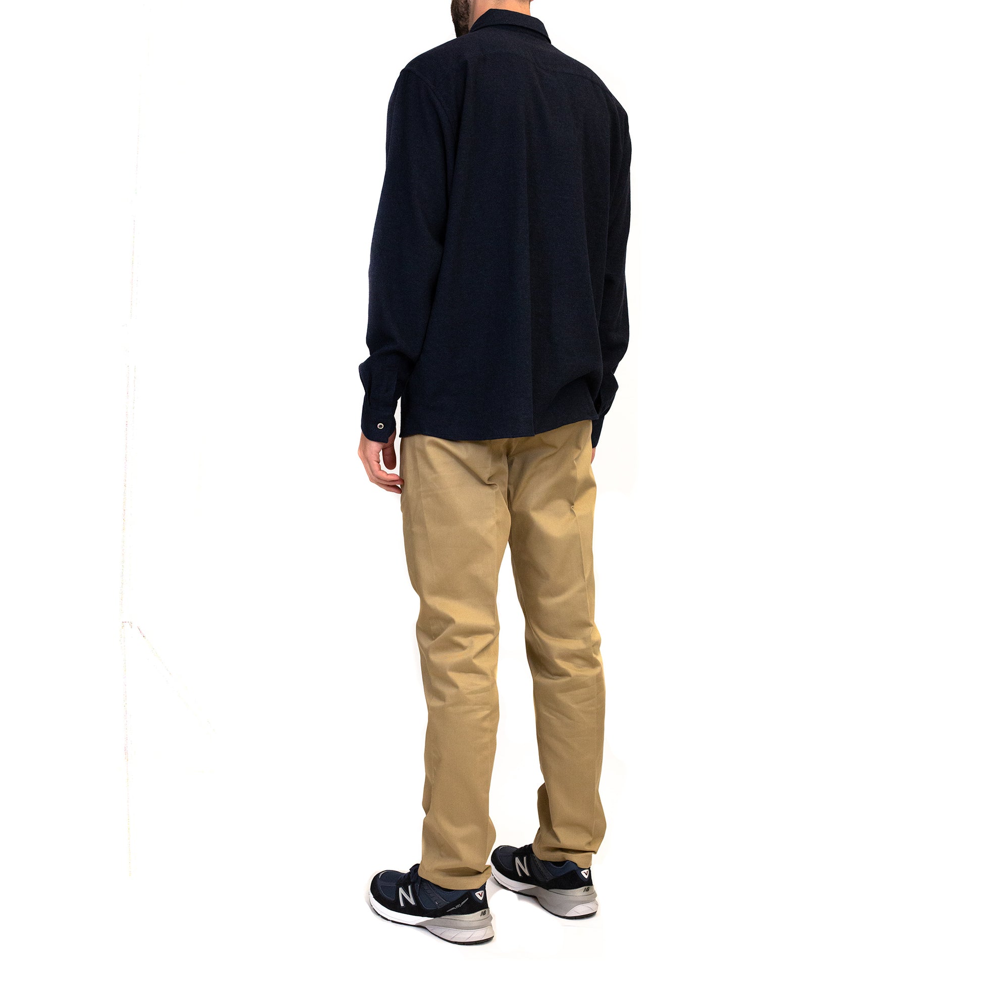 Norse Projects Carsten Light Wool Shirt Dark Navy