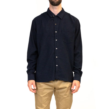 Norse Projects Carsten Light Wool Shirt Dark Navy