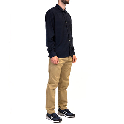 Norse Projects Carsten Light Wool Shirt Dark Navy