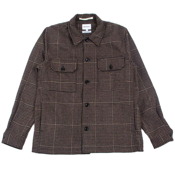 Norse Projects Kyle Wool Utility Khaki Check