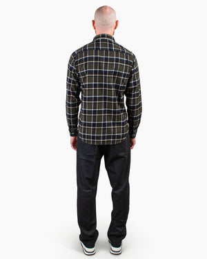 Norse Projects Anton Brushed Flannel Check Beech Green Back