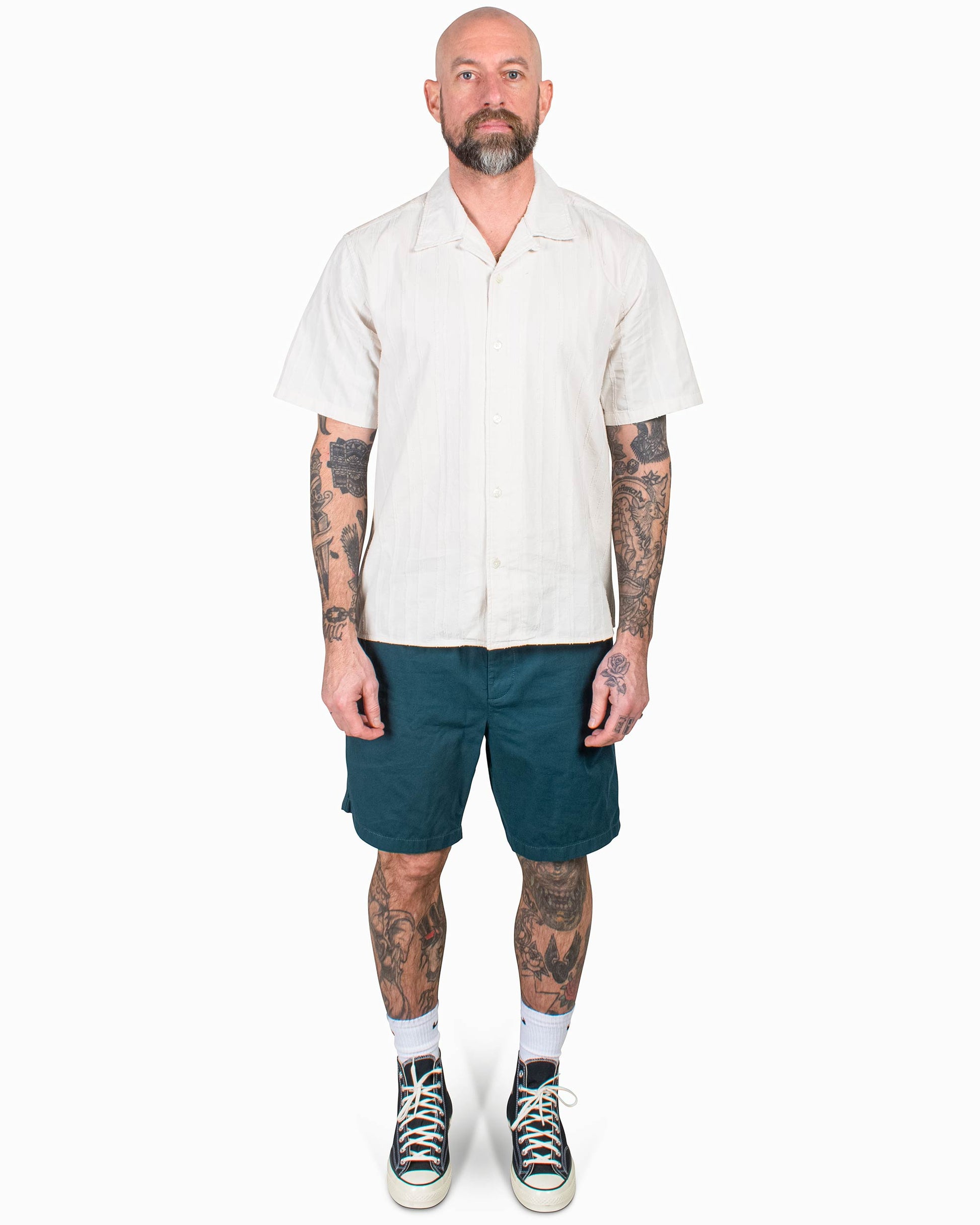 Norse Projects Ezra Light Twill Shorts Deep Marine Model