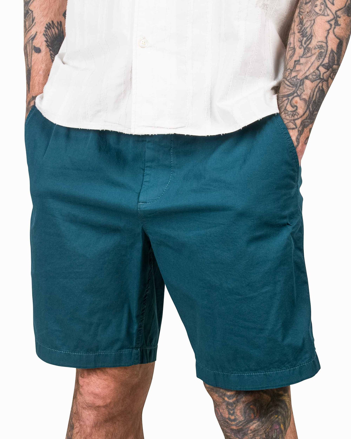 Norse Projects Ezra Light Twill Shorts Deep Marine Close