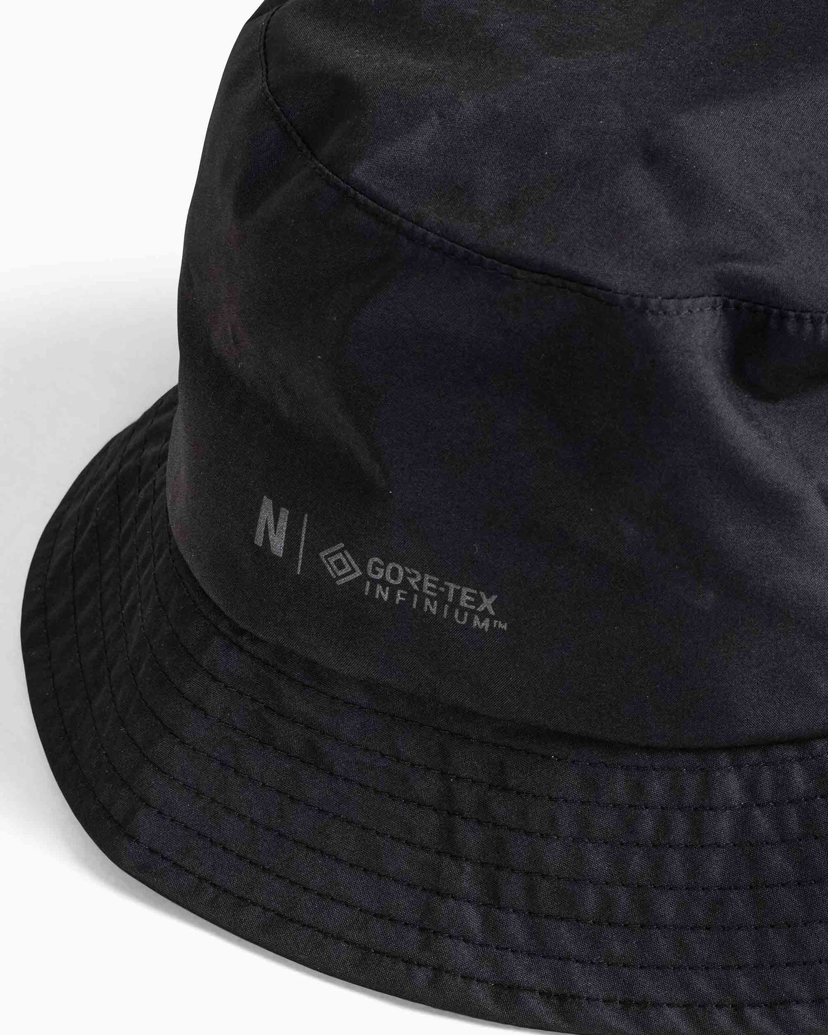 Norse Projects Gore-Tex Infinium Bucket Hat Black Logo