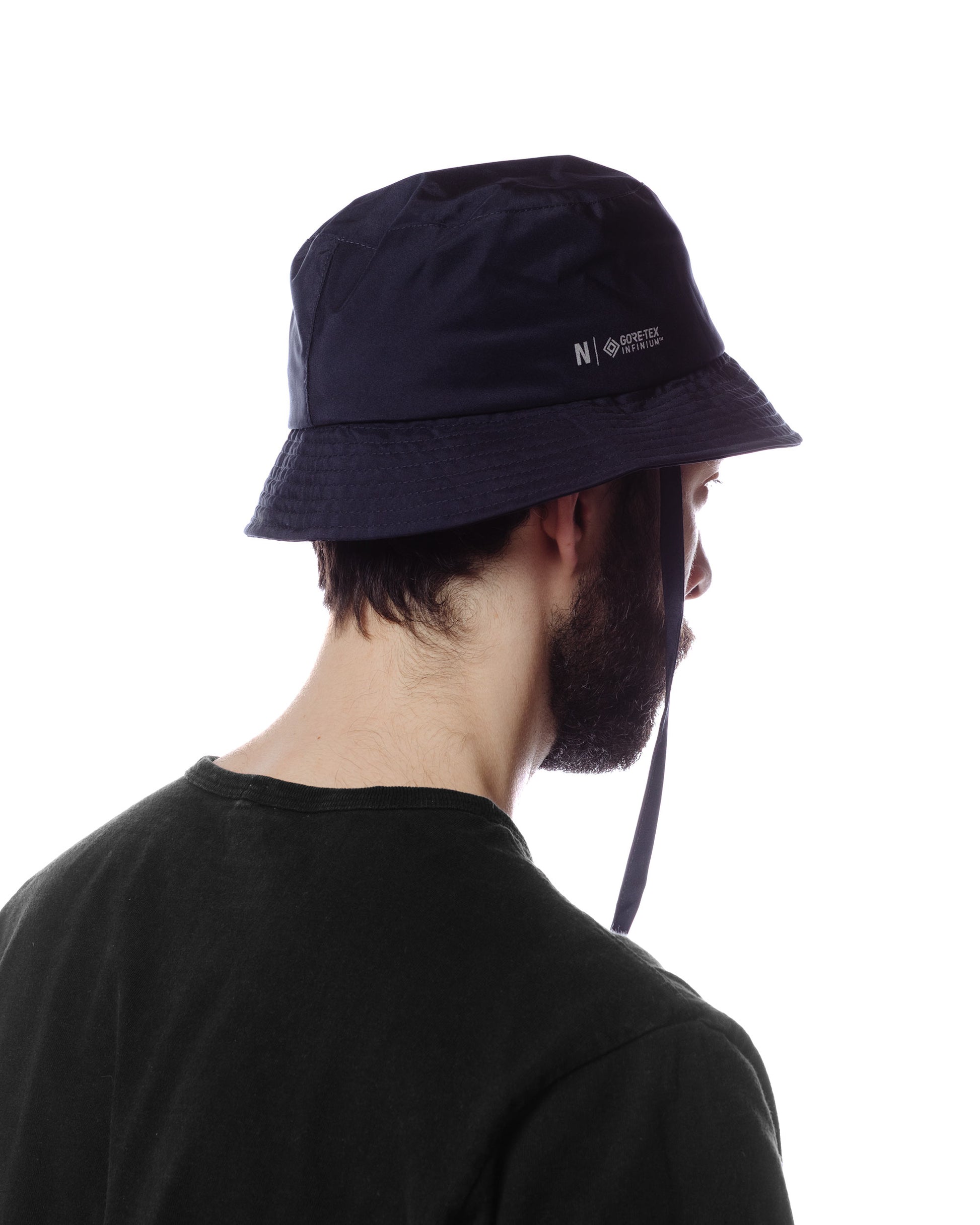 Norse Projects Gore-Tex Infinium Bucket Hat Dark Navy model back