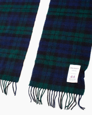 Norse Projects Moon Checked Lambswool Scarf Black Watch Check Details