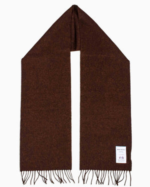 Norse Projects Moon Lambswool Scarf Heathland Brown