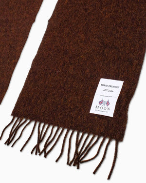 Norse Projects Moon Lambswool Scarf Heathland Brown Detail