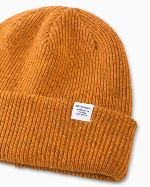 Norse Projects Norse Beanie Mustard Yellow Close
