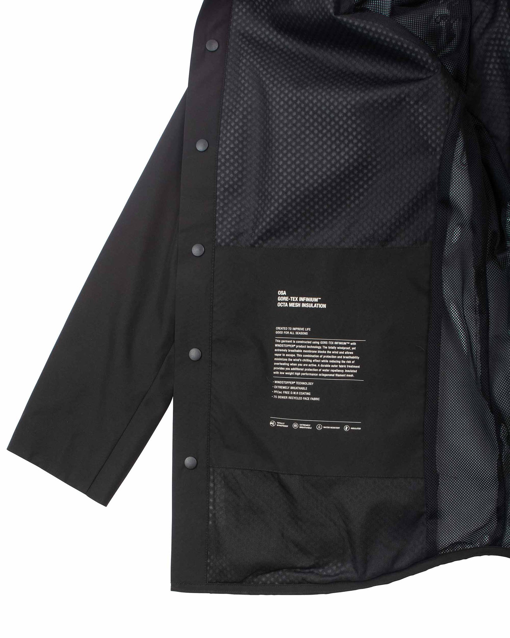 Norse Projects Osa Gore-Tex Infinium Black Inside