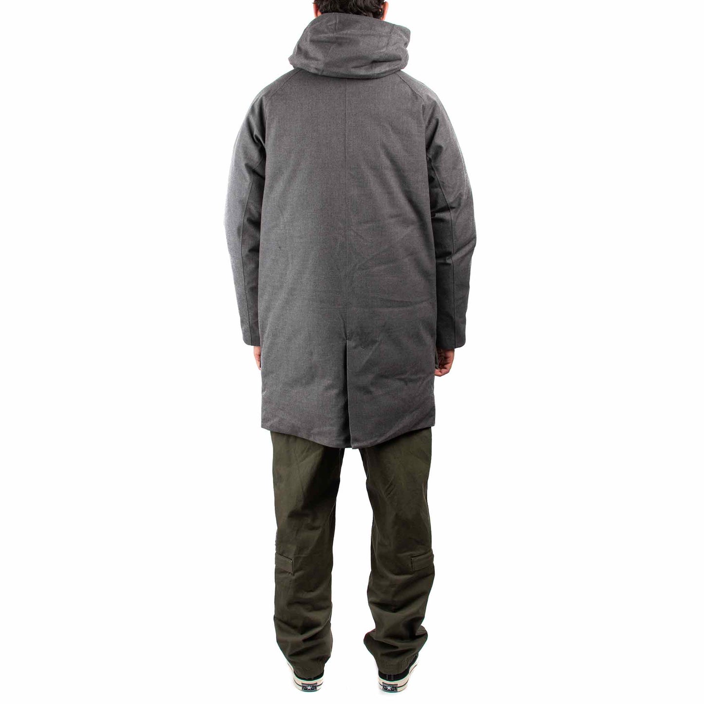 Norse Projects Rokkvi Arctic Wool Gore-Tex Charcoal Melange Back