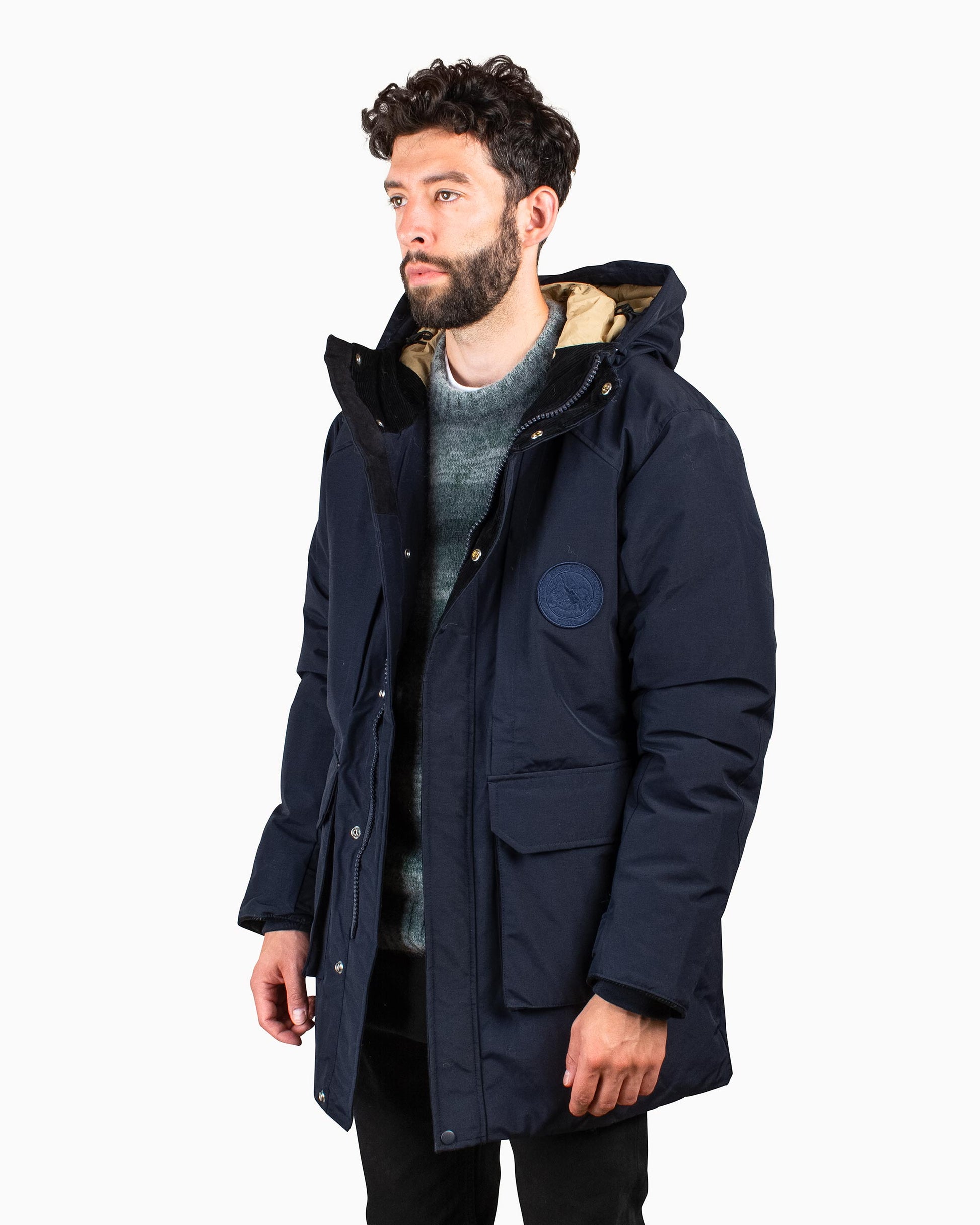 Norse Projects Stavanger Gore-tex Infinium Down Parka Dark Navy Close