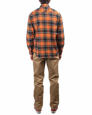 Norse Projects Villads Brushed Flannel Check Cochineal Red