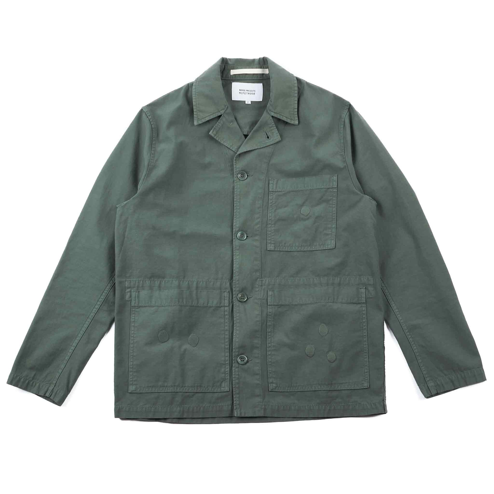Norse Projects x Geoff Mcfetridge Mads Backsatin Thyme Green