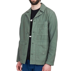 Norse Projects x Geoff Mcfetridge Mads Backsatin Thyme Green Close