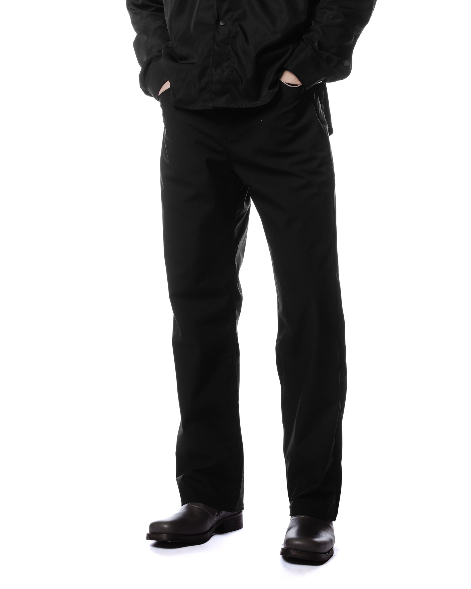 Our Legacy Formal Cut Black Muted Scuba Model Detail