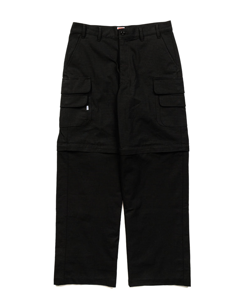 Randy's Garments Convertible Cargo Pant Cotton Ripstop/Koolnit Mesh Black